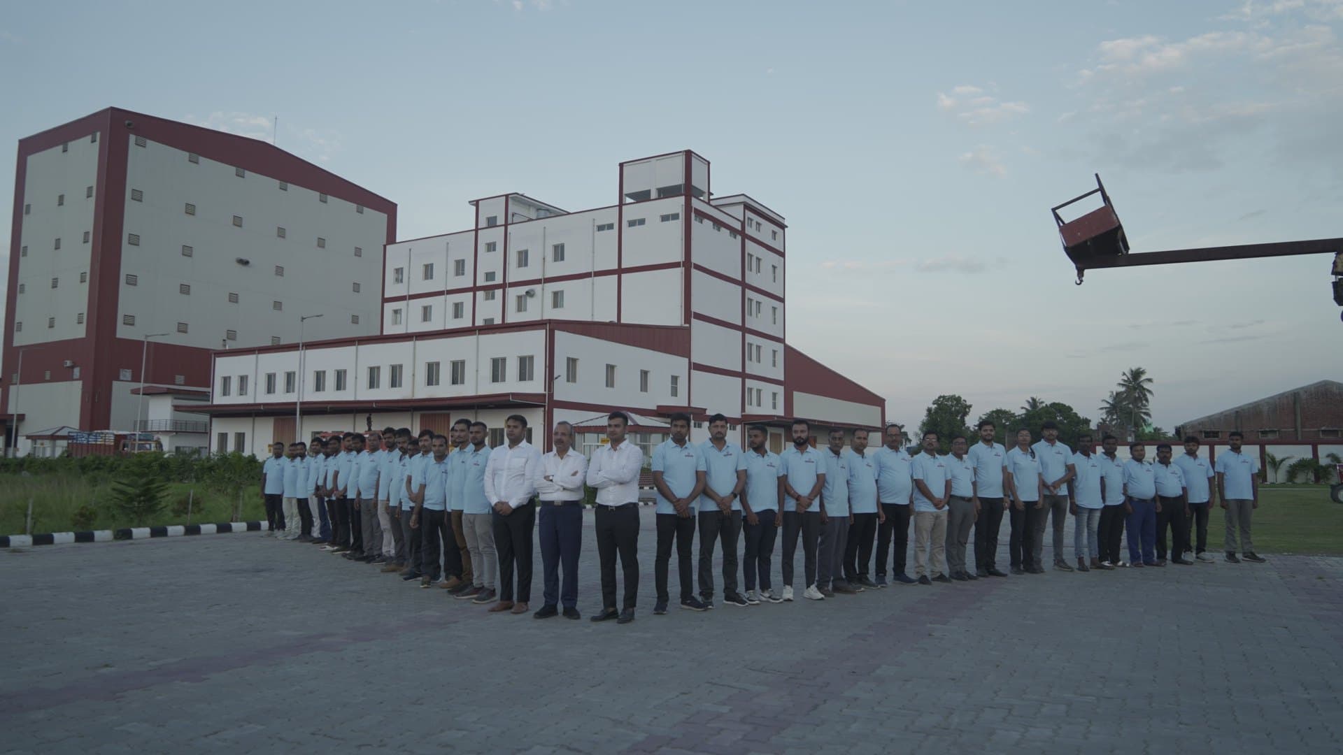 The full Mirrambika team gathered in front of the Forbesganj facility